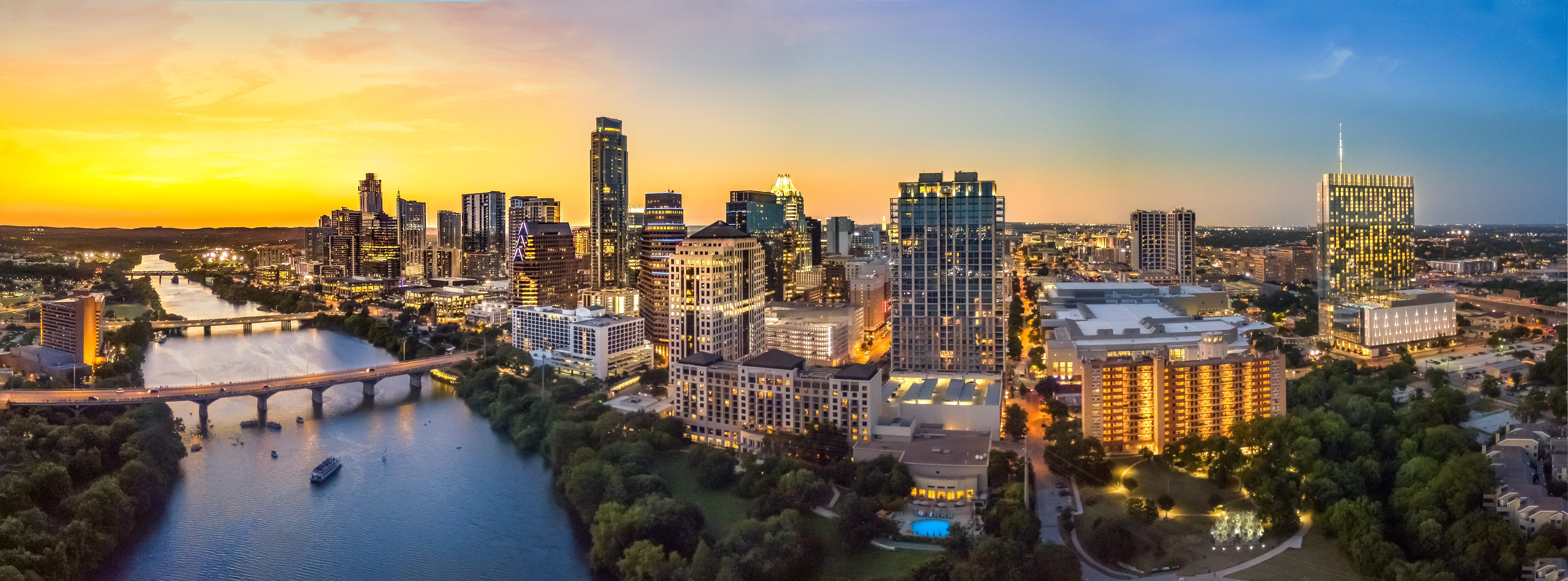 Austin Skyline in the evening | Bridgepoint Consulting