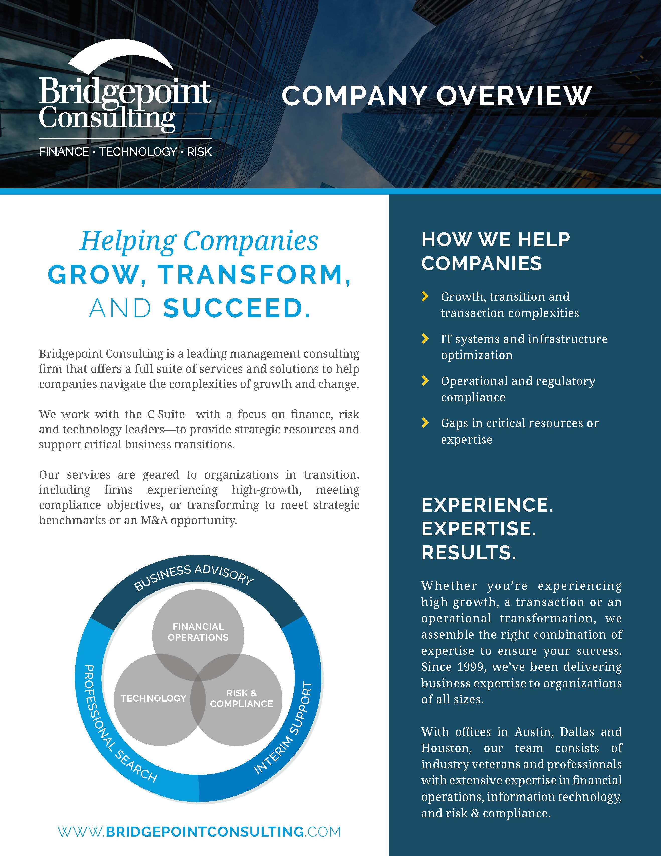 Bridgepoint Company Overview Cover Bridgepoint Consulting